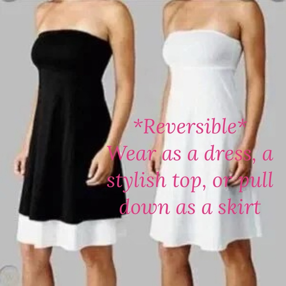 NWOT Lululemon Beat the Heat *Reversible in Black/White dress (Size 4)